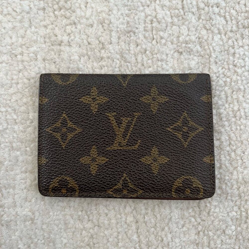 Vintage 80s Louis Vuitton Monogram Bifold Card Holder Wallet